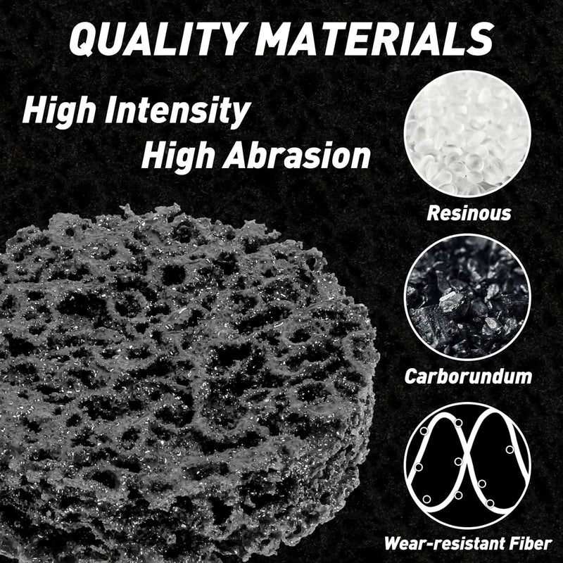 Pukamam 33 Pcs Diamond Sanding Discs Set, 2" Quick Change Easy Strip Wheels for Drill Die Grinder Accessories, Paint Remover Tool for Rust, Oxidation, Paint Removal with 1/4" Roll Lock Holder, Black - Image 3